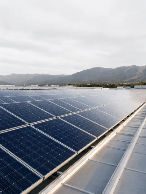 Planta solar de CERTA Electric en techo industrial
